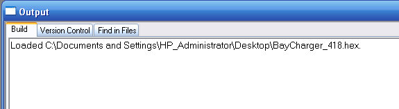 (If the Output window is not visible, you can open it by selecting View ...
